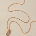 simple alloy diamond simple retro leaf necklacepicture12